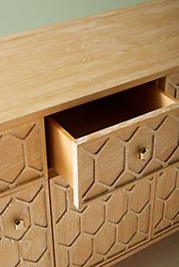 Textured Trellis Three-Drawer Dresser | Anthropologie