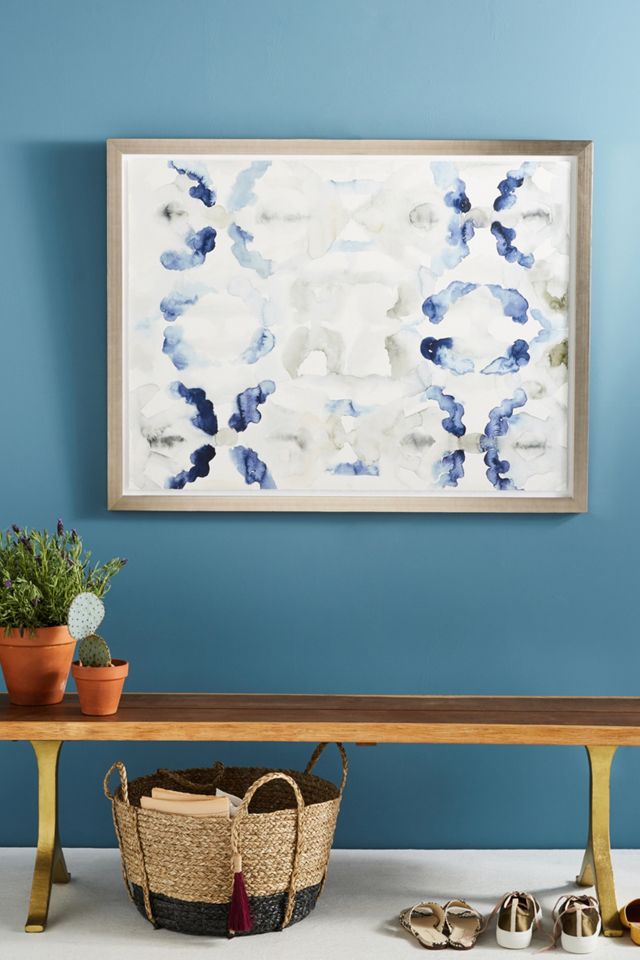 Watercolor Ikat Wall Art Anthropologie