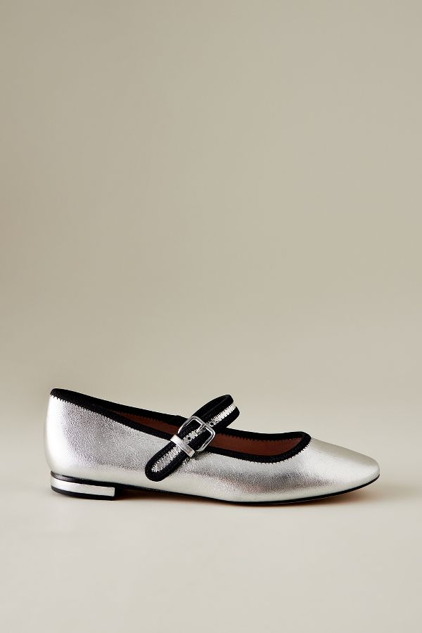 Slide View: 1: Maeve Mary Jane Flat Pumps