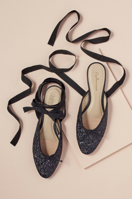glitter ballet pumps