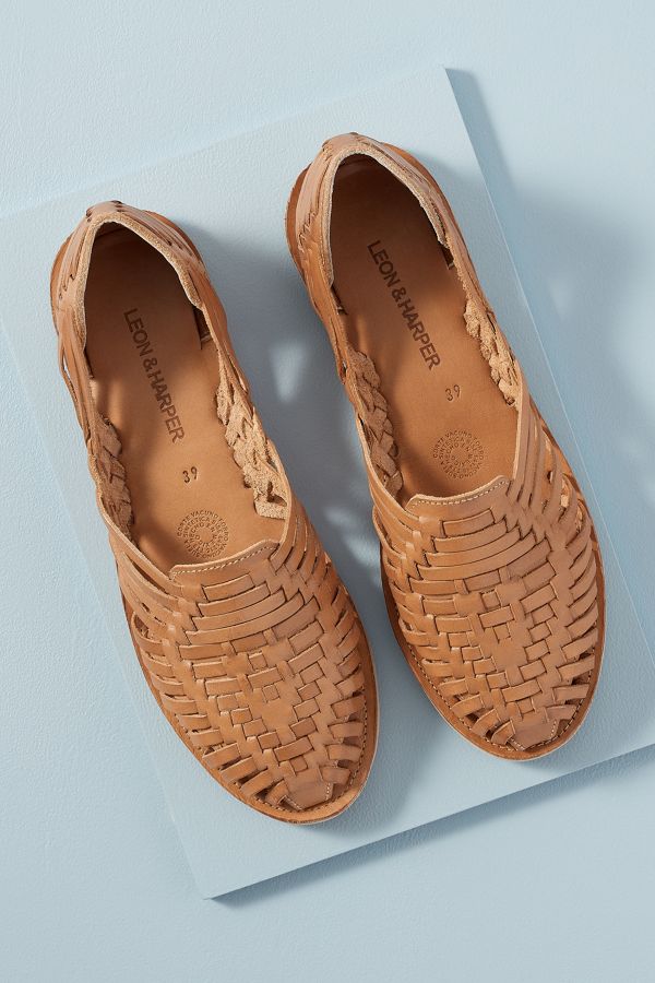 leon and harper woven flats