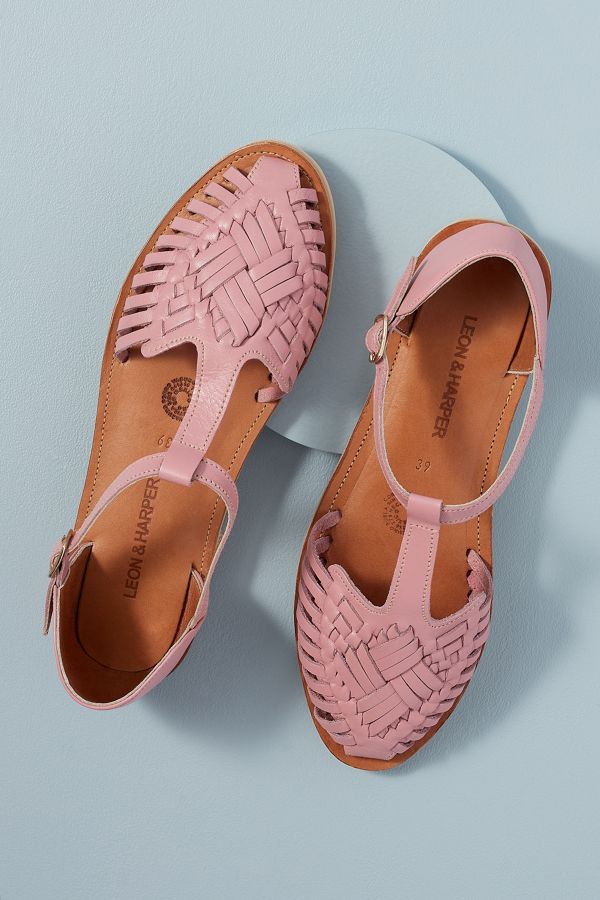 leon and harper woven flats