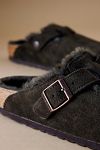 Thumbnail View 2: Sabots Boston Birkenstock en Daim Doublés de Peau de Mouton