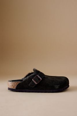 Birkenstock Boston Shearling Suede Clogs