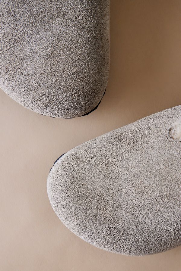 Slide View: 3: Birkenstock Boston Shearling Suede Clogs