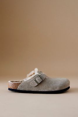 Sabots Boston Birkenstock en Daim Shearling