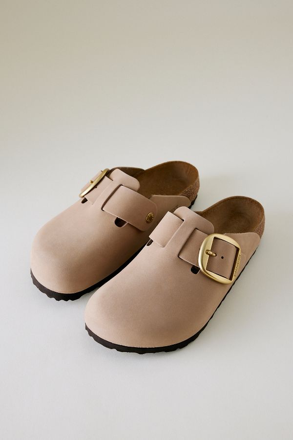 Slide View: 2: Birkenstock Big Buckle Leather Clogs