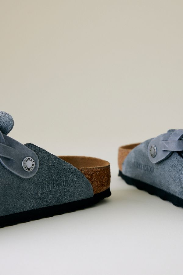 Slide View: 3: Sabots Boston en Daim Tressé Birkenstock