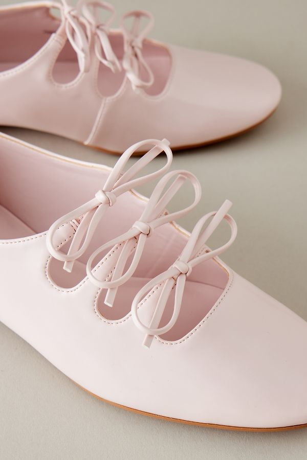 Slide View: 4: Charles & Keith Triple-Bow Ballet Flats