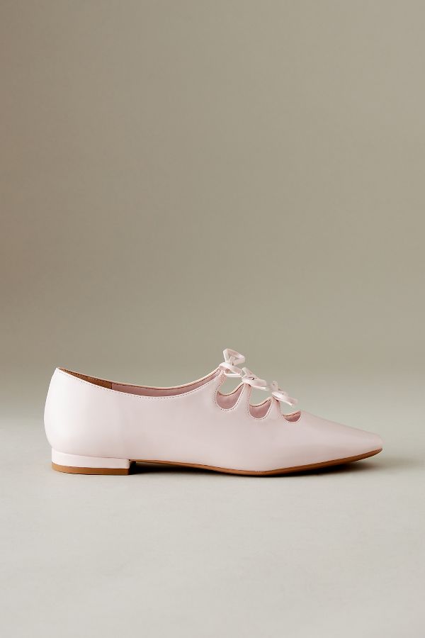 Slide View: 1: Charles & Keith Triple-Bow Ballet Flats