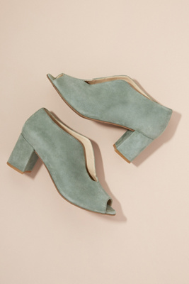 green suede heels uk