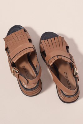 fringe slide sandals