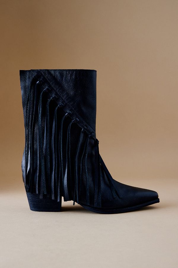 Slide View: 1: By Anthropologie Fransen Western Stiefel