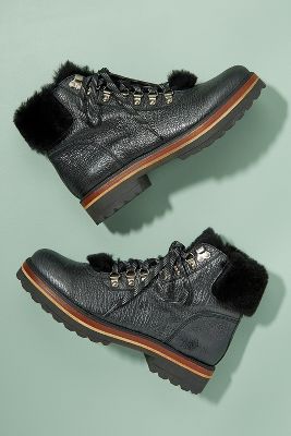 sheepskin lined walking boots