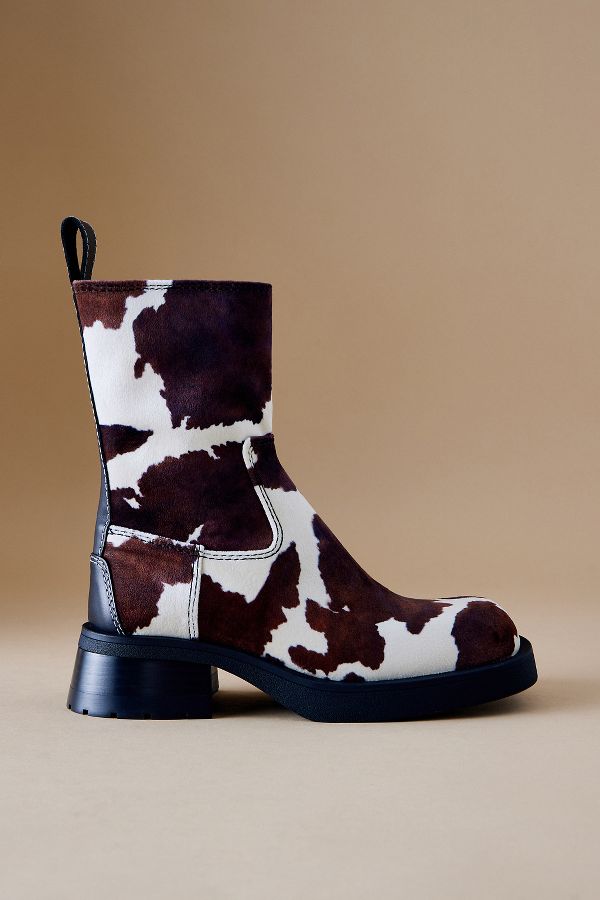 Slide View: 1: Miista Yolanda Cow Ankle Boots