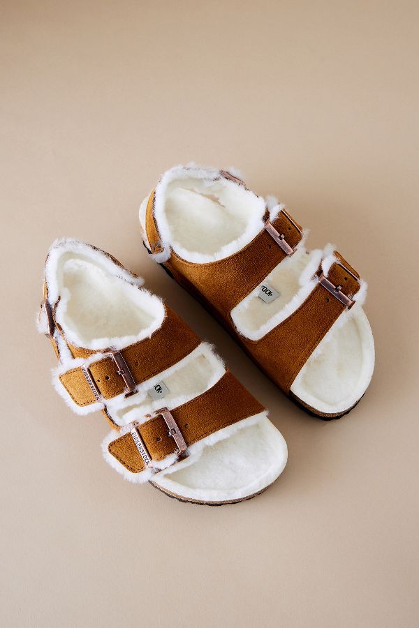 Slide View: 5: Sandales Birkenstock Milano en peau de mouton