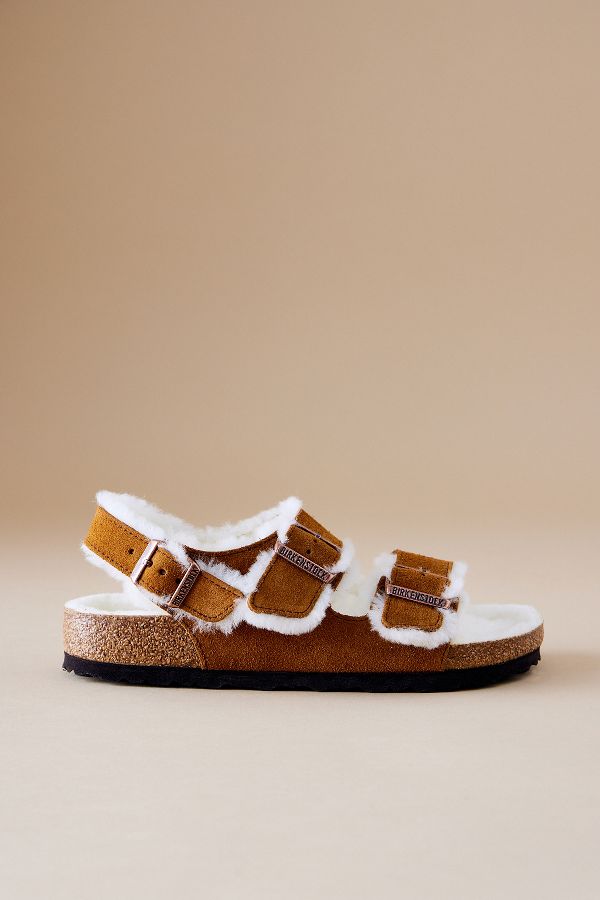 Slide View: 3: Sandales Birkenstock Milano en peau de mouton