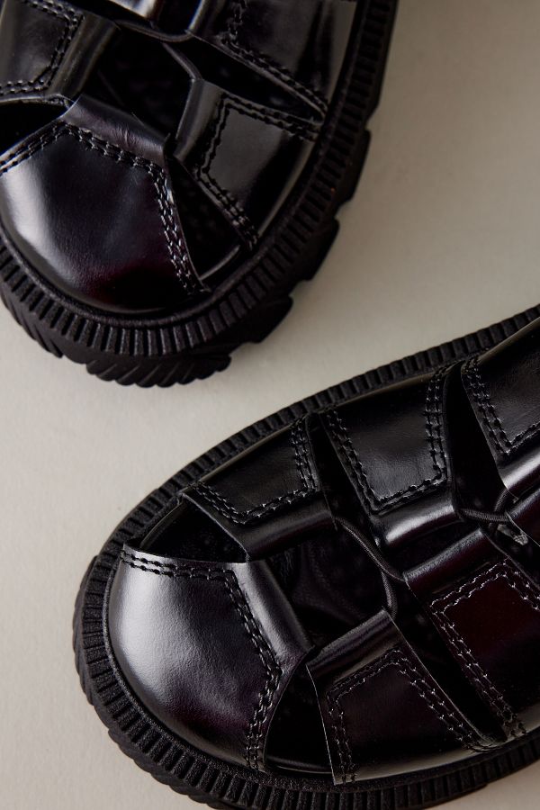 Slide View: 2: Miista Eunice Caged Leather Sandals