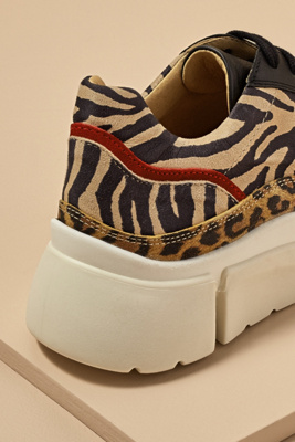 animal print slip on trainers