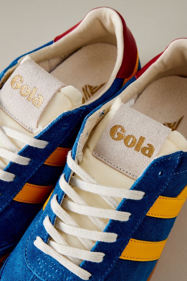 Slide View: 2: Gola Elan Suede Trainers