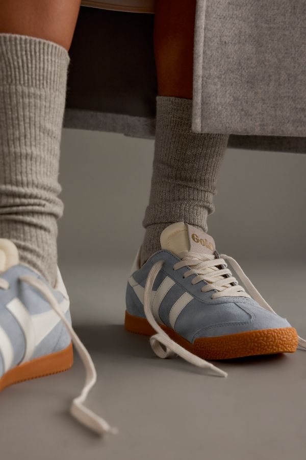 Slide View: 2: Gola Elan Suede Trainers