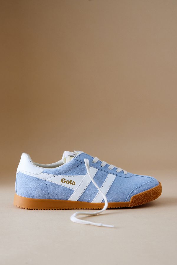 Slide View: 1: Gola Elan Suede Trainers