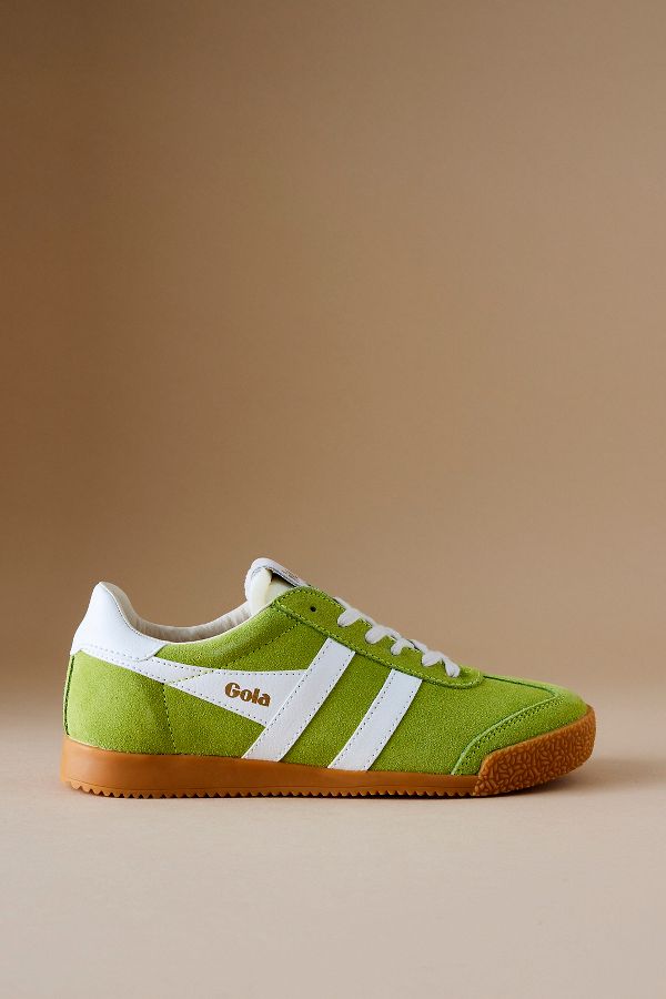 Slide View: 1: Gola Elan Suede Trainers