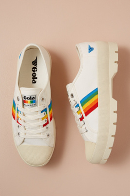 gola rainbow stripe sneakers