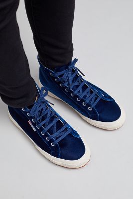 blue velvet trainers
