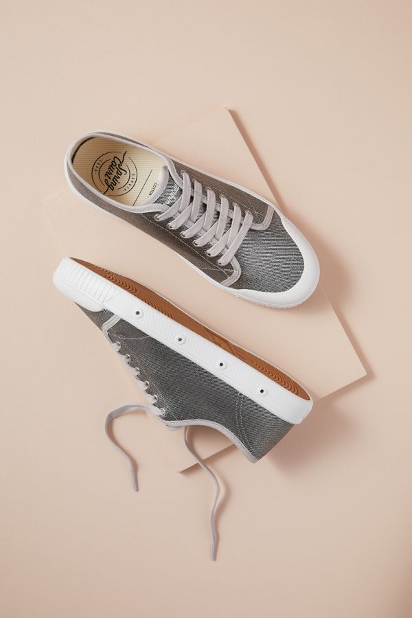 Spring Court Metallic Low-Top Trainers | Anthropologie UK