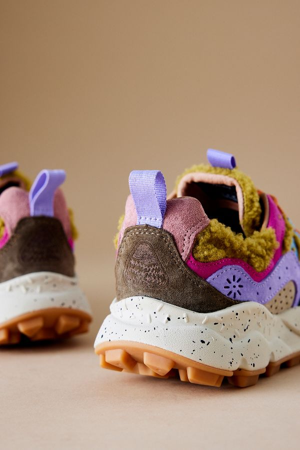 Slide View: 3: Flower Mountain Yamano 3 Suede Trainers