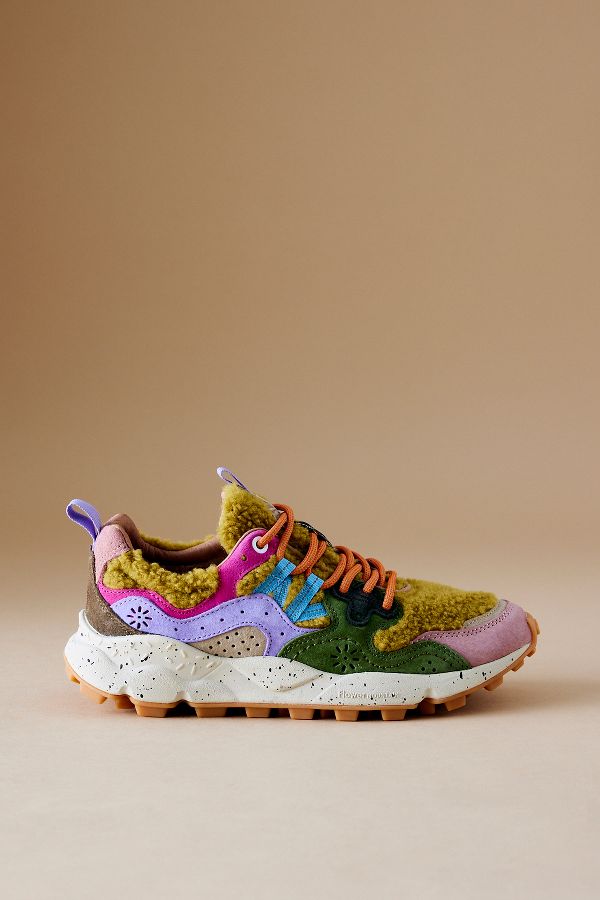 Slide View: 1: Flower Mountain Yamano 3 Suede Trainers