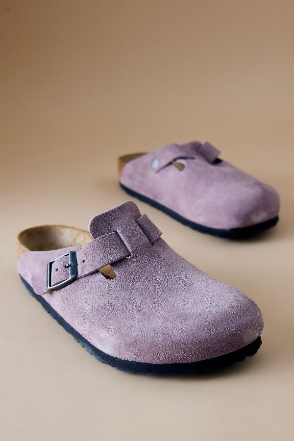 Slide View: 4: Birkenstock Boston Wildleder Clogs