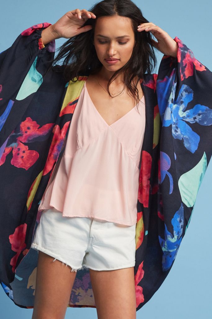 Floral DolmanSleeve Kimono Anthropologie