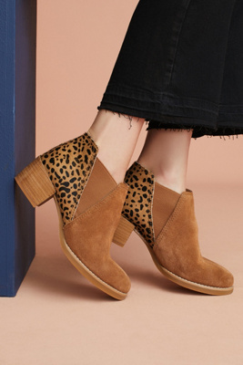 black and animal print boots