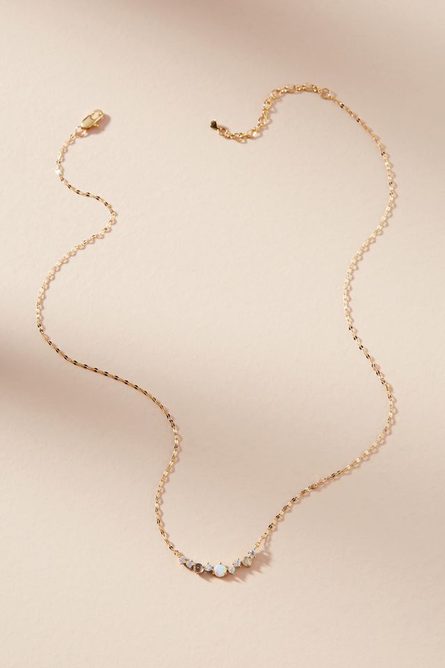 Ombre Opal Delicate Necklace | Anthropologie