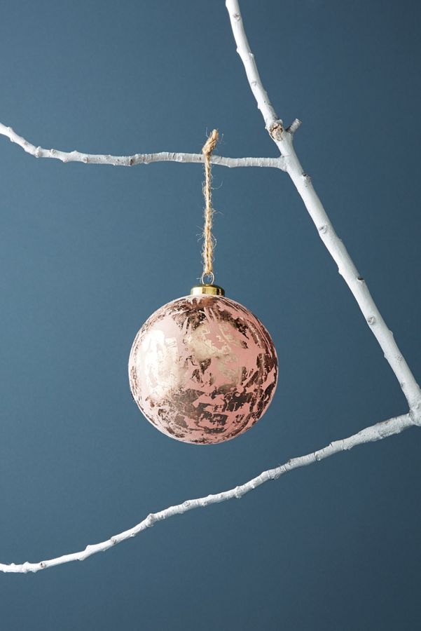 Flocked Glass Ornament Anthropologie UK