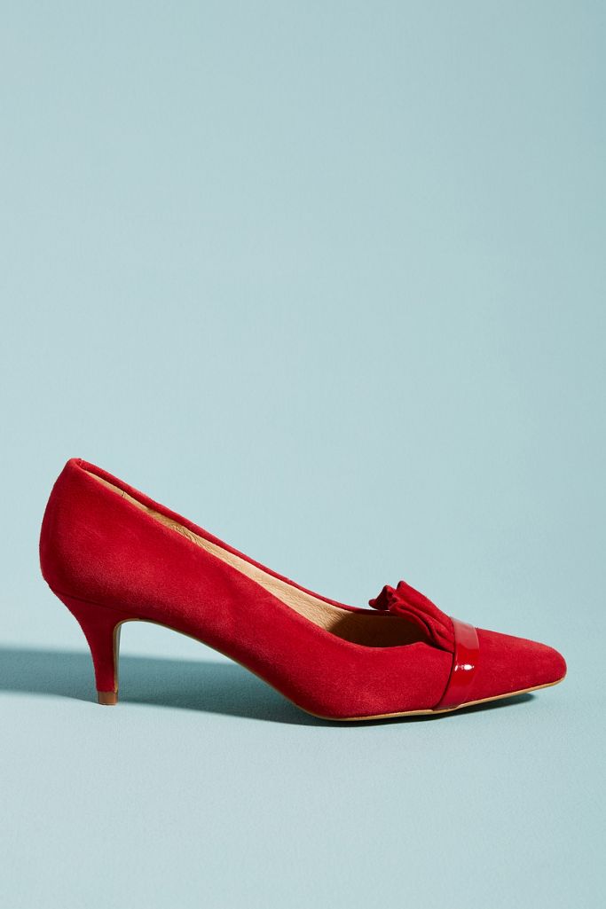 Anthropologie Ruffled Kitten Heels | Anthropologie