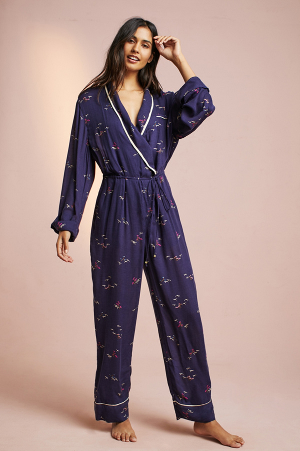 Floreat Printed Pajama Jumpsuit Anthropologie
