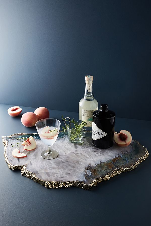 Slide View: 1: Agate Quartz Serving Board