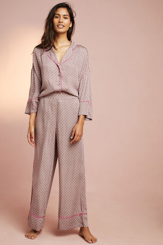 Floreat Printed Woven Sleep Pants Anthropologie