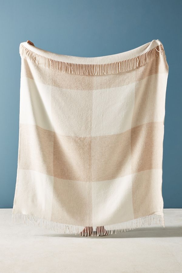 Avoca Reversible Cashmere Plaid Throw Blanket Anthropologie