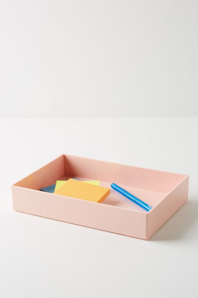 Poppin Blush Desk Accessory Tray Anthropologie