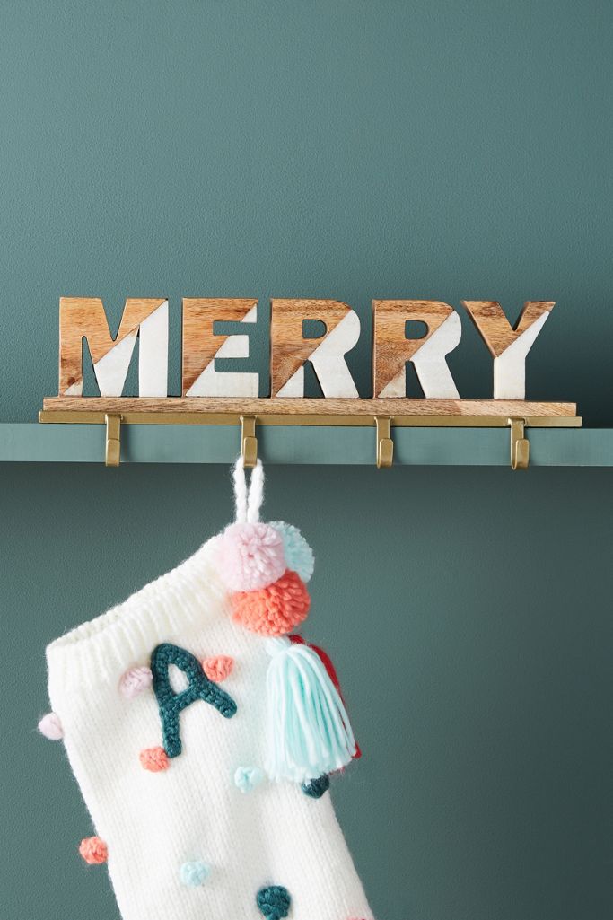 Merry Stocking Holder Rack Anthropologie