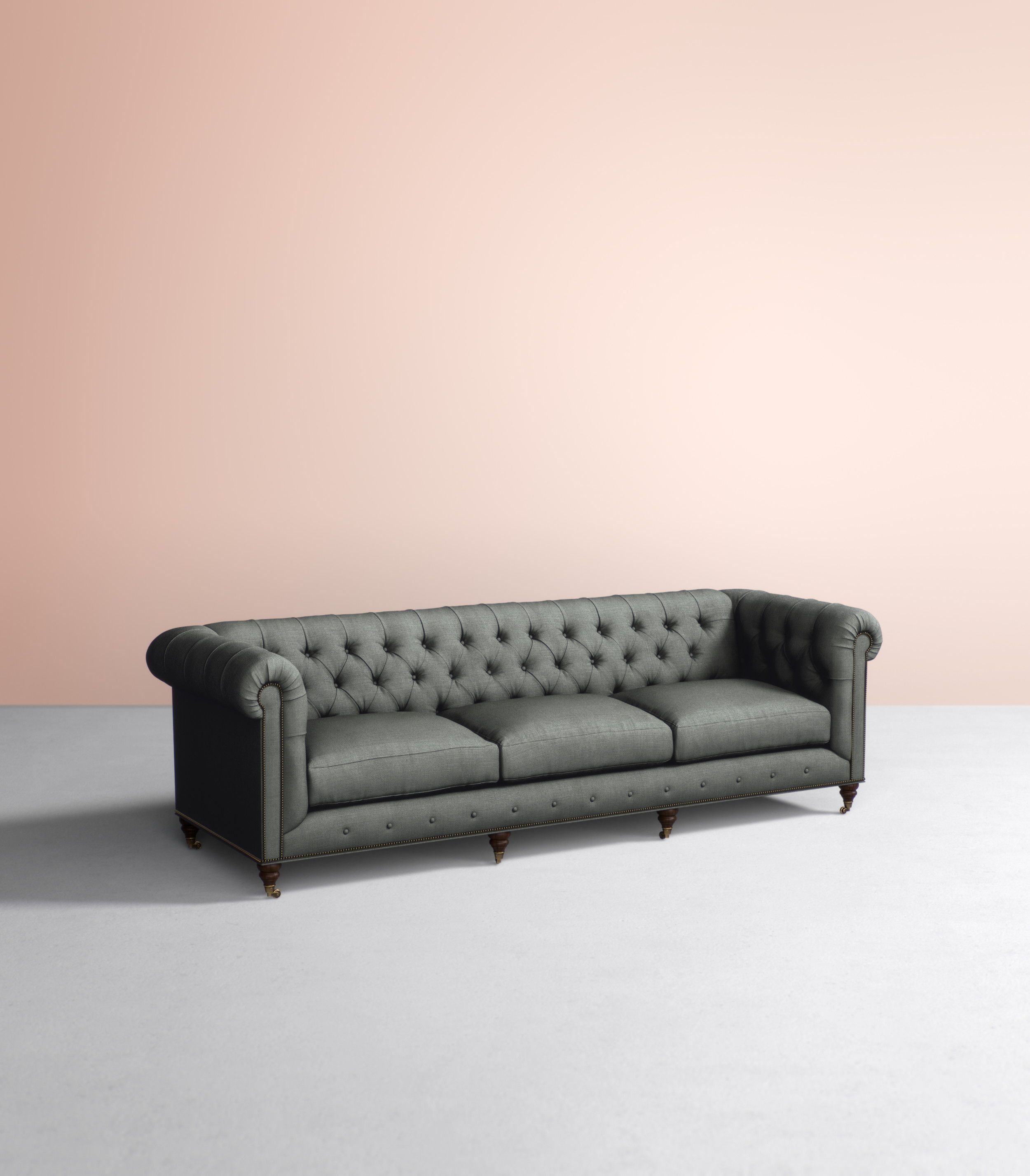 Lyre Chesterfield ThreeCushion Sofa Anthropologie