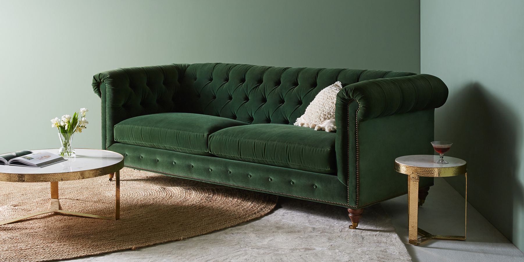 Lyre Chesterfield Two Cushion Sofa Anthropologie