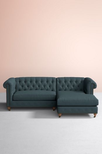 Lyre Chesterfield Chaise Sectional