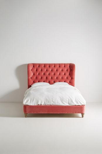 Tufted Wingback Bed
