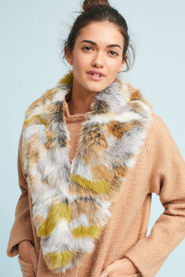 Camo Faux Fur Collar | Anthropologie