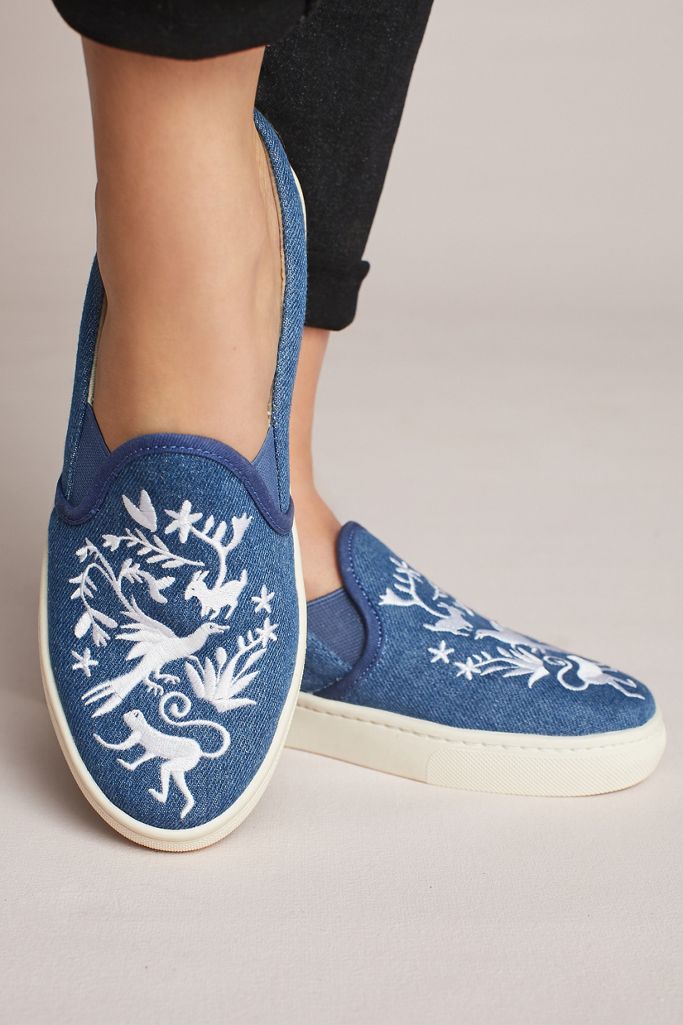 soludos embroidered sneakers